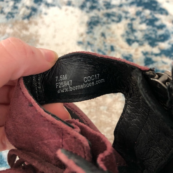 Born Purple Leather Booties - Picture 2 of 3